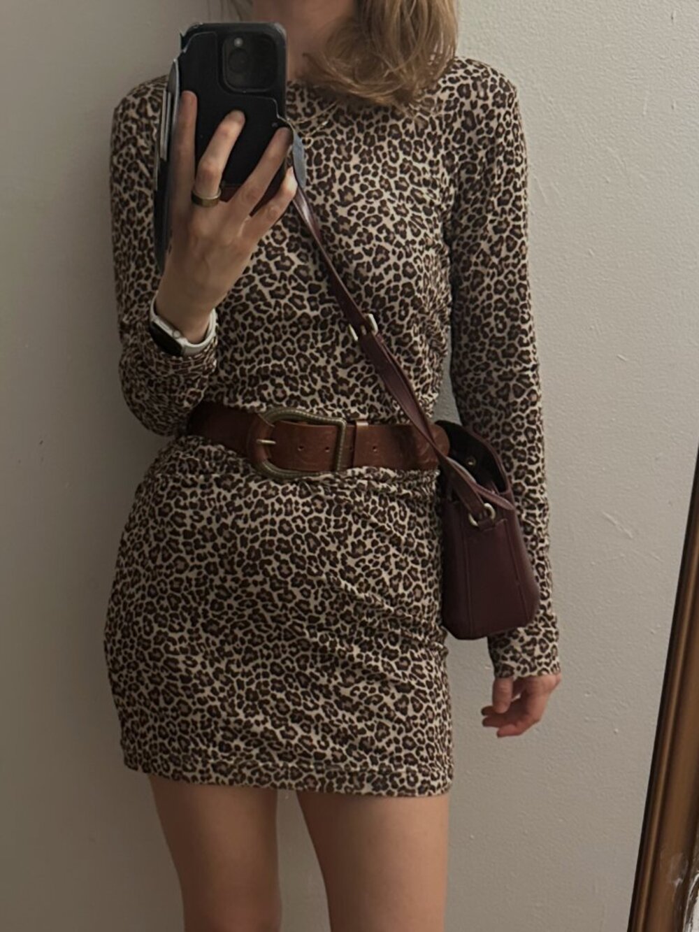 Sezane Hildy Leopard Dress - Size 4 - Like New!
